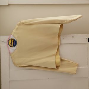 Yellow satin crop blouse XL